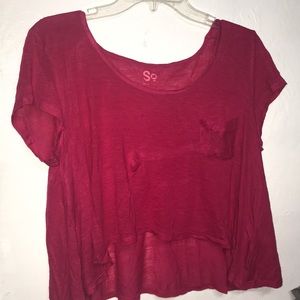 hot pink cropped tee